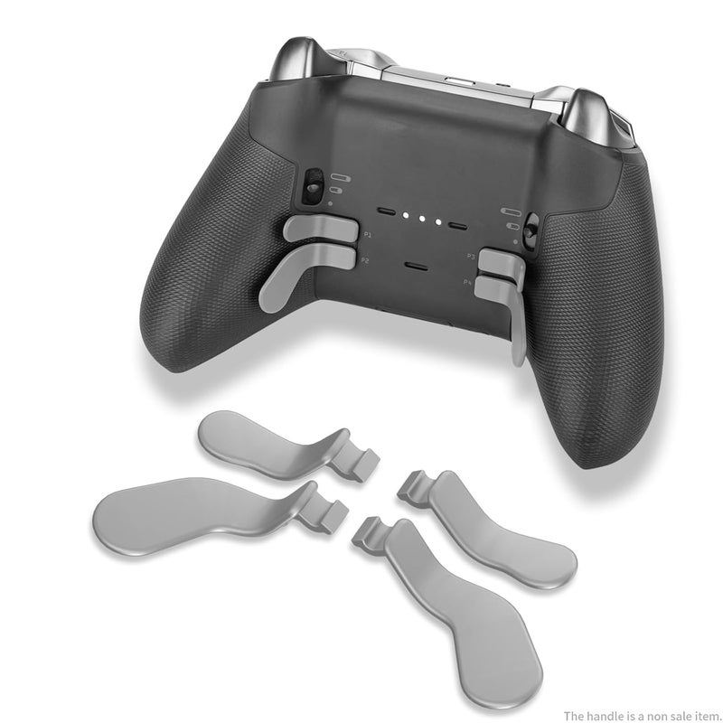 CHARM FOCUS 16-in-1 Metal Thumbsticks Replacement Kits for Xbox Elite Series 2, Xbox Elite 2 Controller Accessories, Includes Magnetic Joysticks, Paddles, Silicone Caps, D-Pads, 1 Tool (Silver) - Image 3